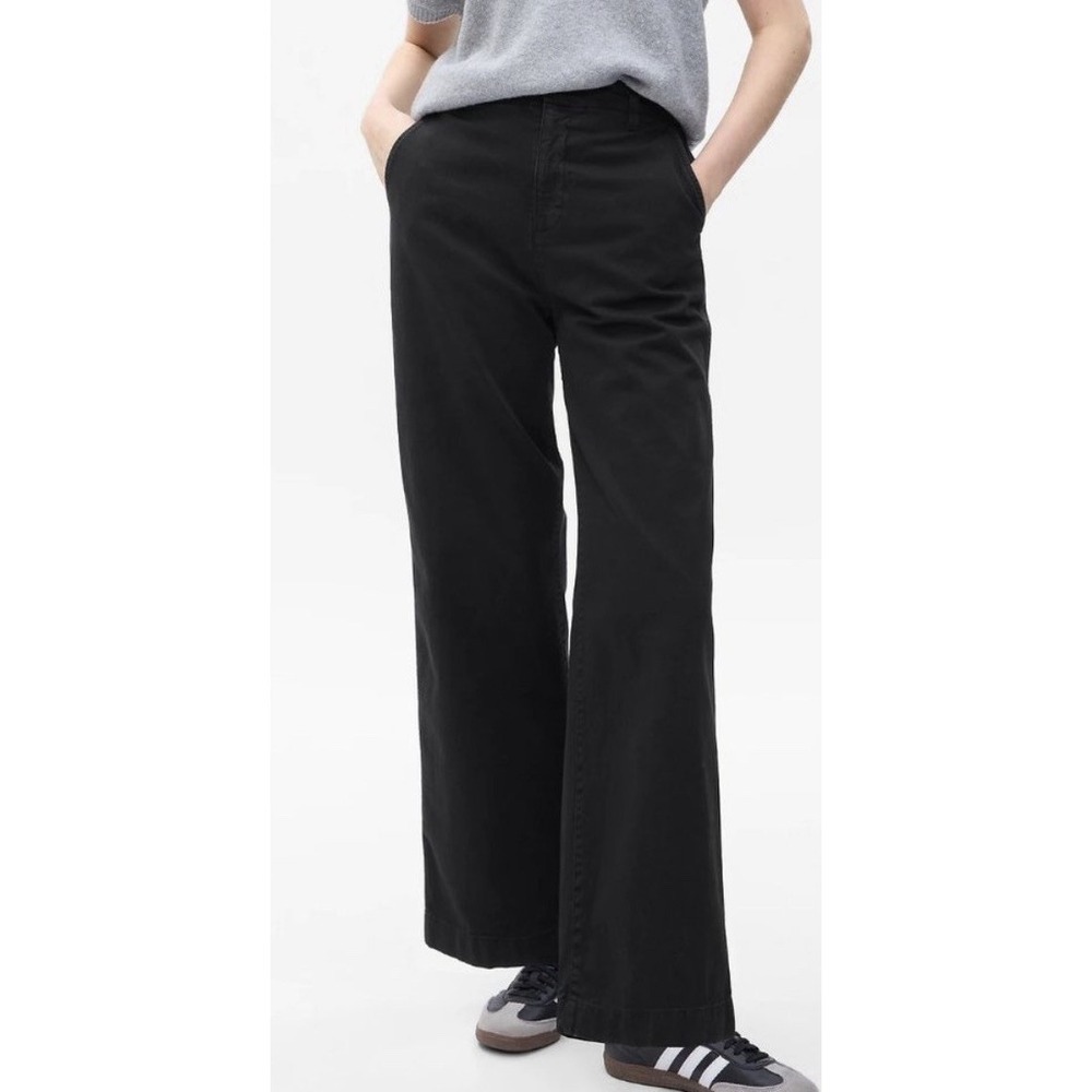 GAP Loose Khaki Pants Navy Uniform SZ 10 Garment Dyed Casual Chinos NWT